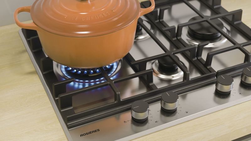 Brandt Table de cuisson gaz 60cm 4 feux noir - BPG3400B Brandt Table de cuisson gaz 60cm 4 feux noir - BPG3400B